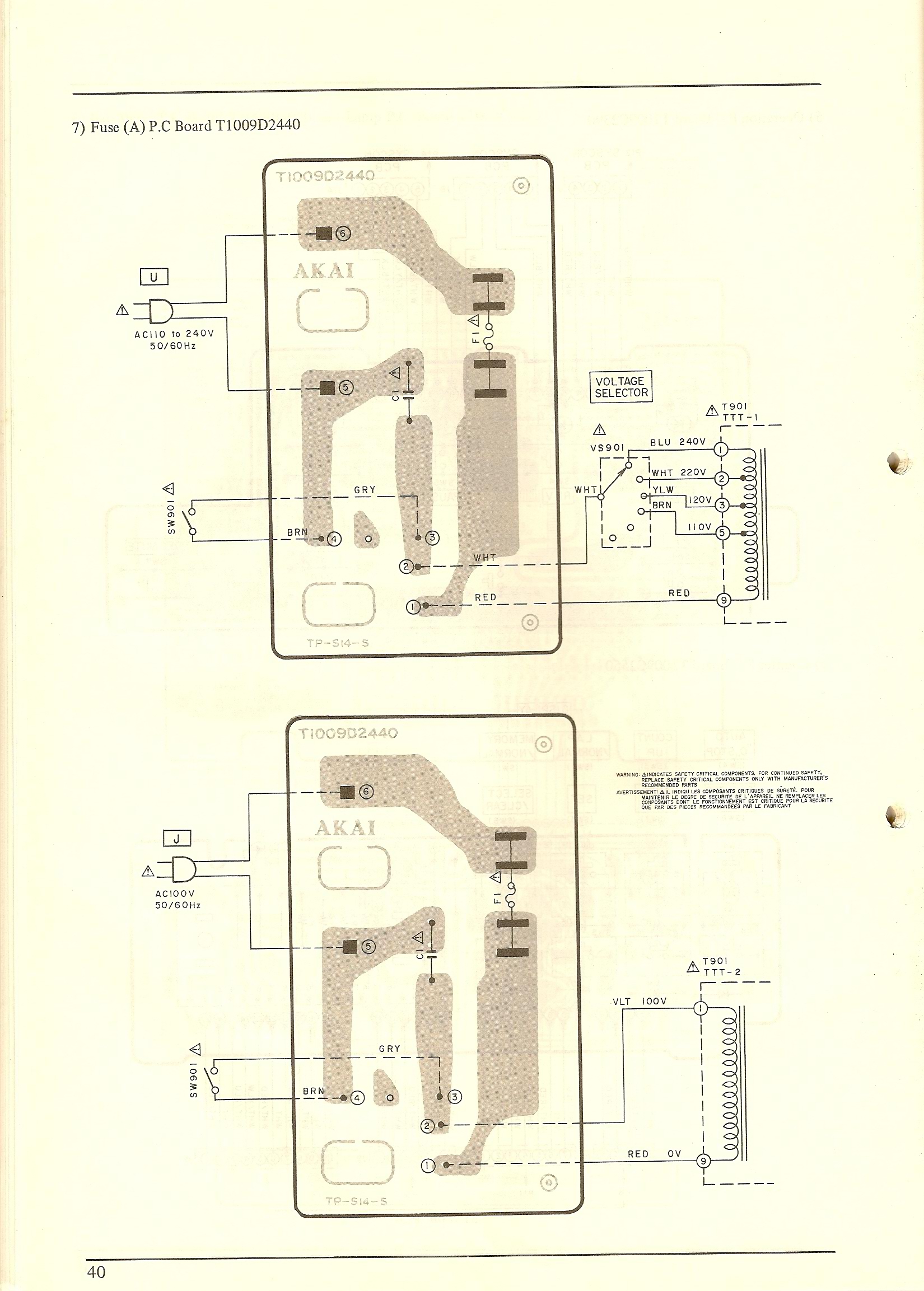 Service Manual Akai GX-747 (VU-meter version)